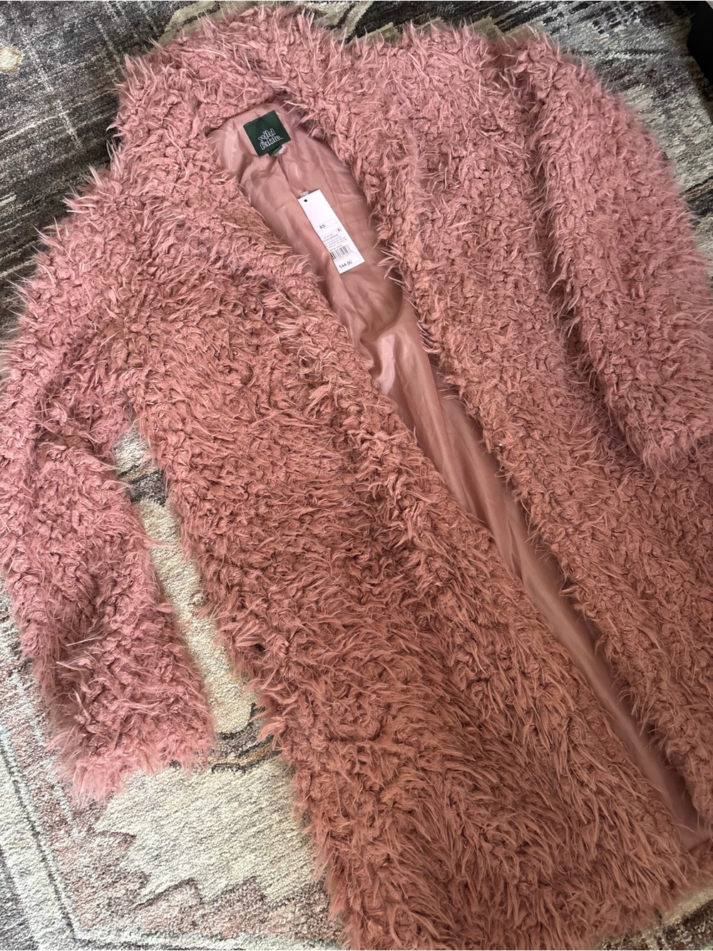wild fable Dusty Rose Plush Teddy Jacket